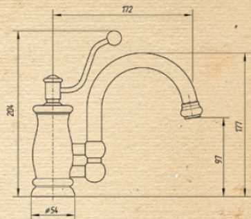 Смеситель MIGLIORE Vivaldi ML.VIV-9913.DO для раковины, золото  - Вид №2
