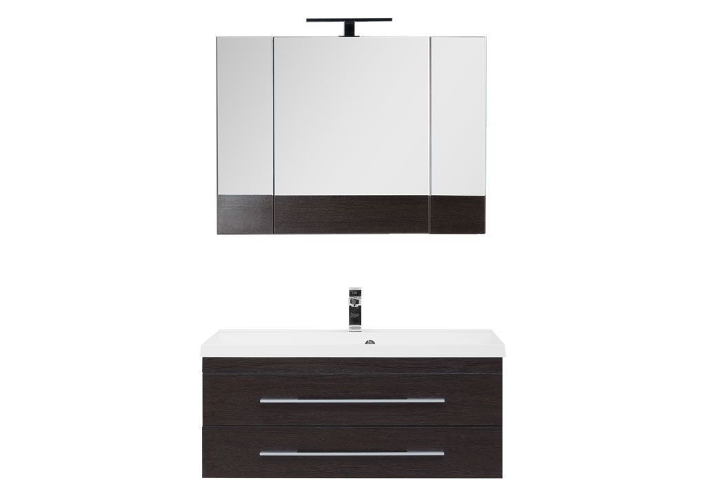 Комплект мебели для ванной Aquanet Нота NEW 100 венге (камерино) 00230304 - Вид №2