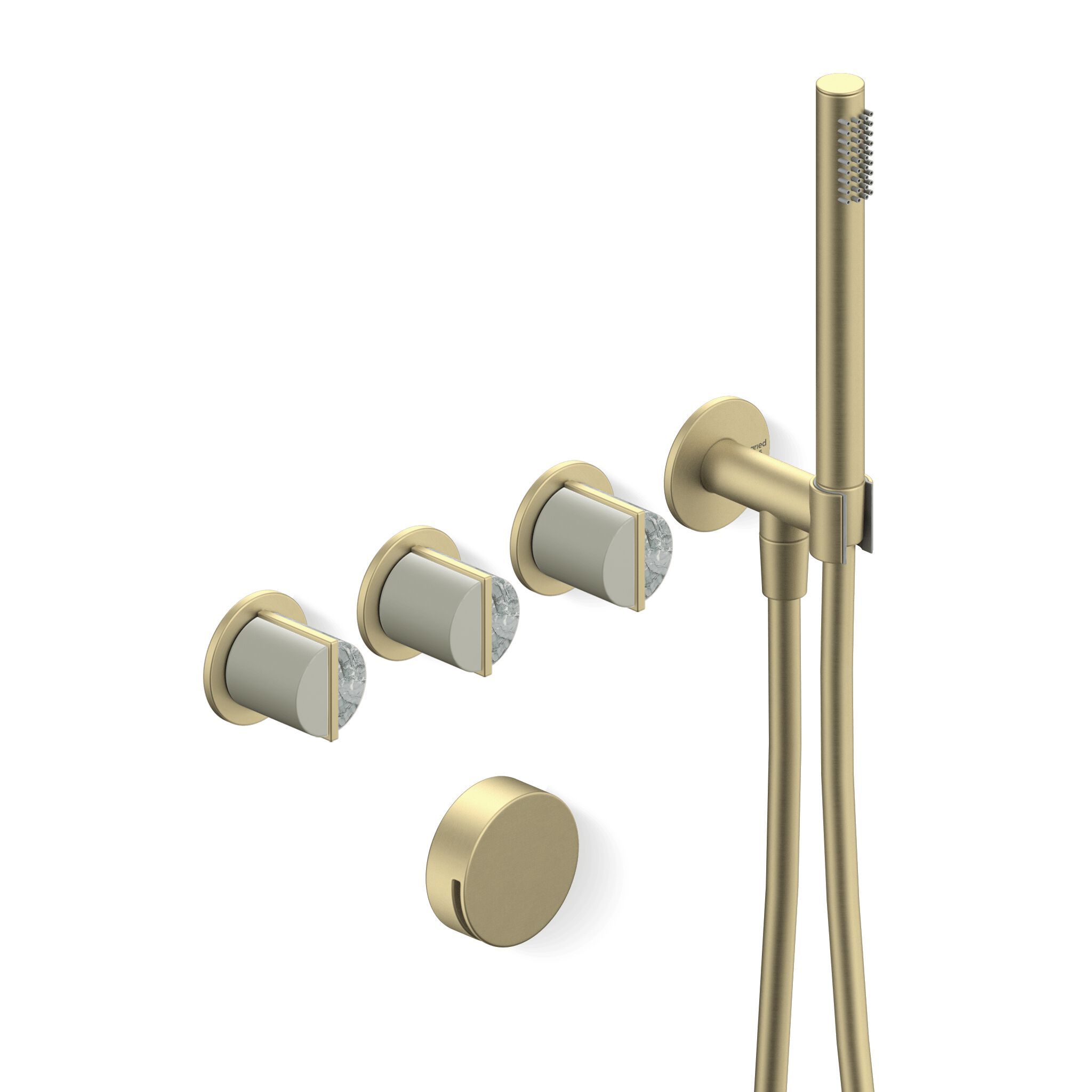 Настенный набор для ванны с 4 отверстиями и ручным душем Varied Forms Macaron ARCH-00093255 - Вид №8