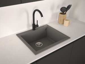 Встроенная раковина с одной чашей из Куарзита