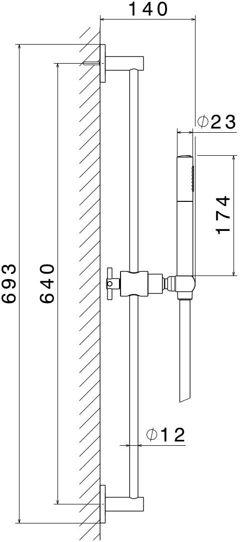 newform Поручень с ручным душем Blink 70856 - 70956 - Вид №1
