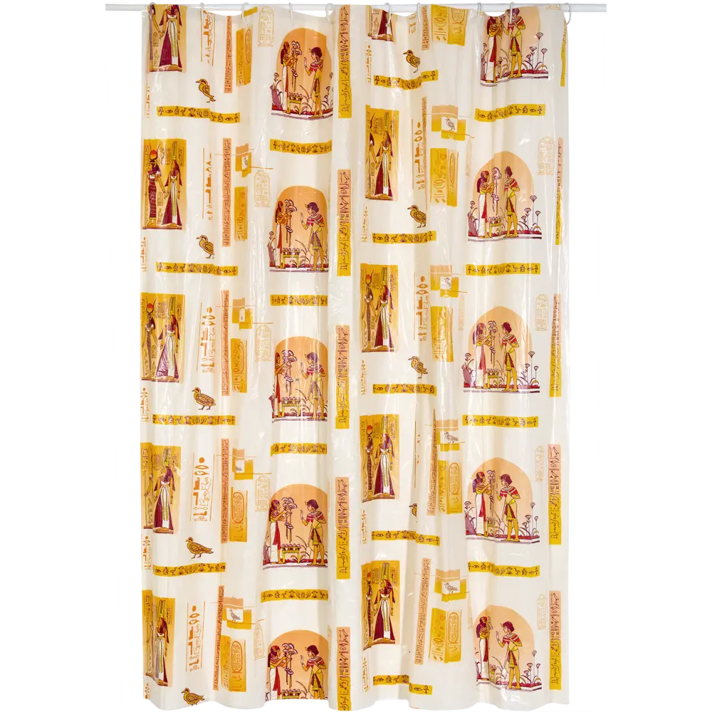 Штора для ванной комнаты «Египет» 180х180 см цвет бежевый V-LINE Полиэтилен с рисунком STLM-2089892 - Вид №1