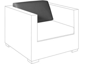 10.00.1411 Подушки для спинки кресла для отдыха на открытом воздухе из гранита Mbm