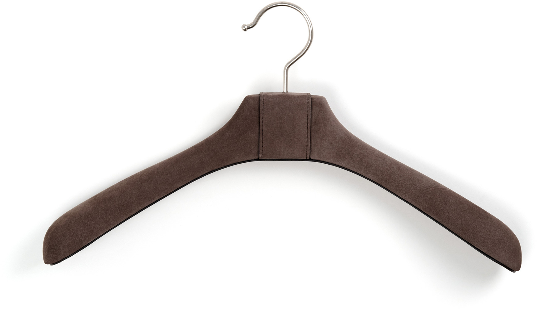 Вешалка для одежды - 40X5,5 см / нубук-кожа_серо-коричневый