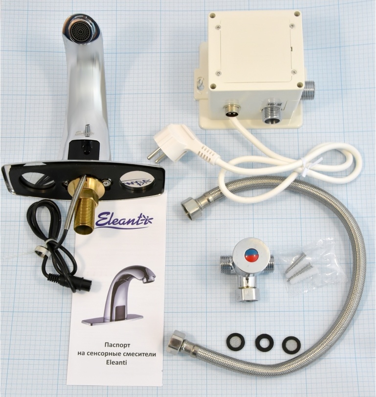0402.500 Сенсорный латунный смеситель для умывальника Eleanti Puff  - Вид №5