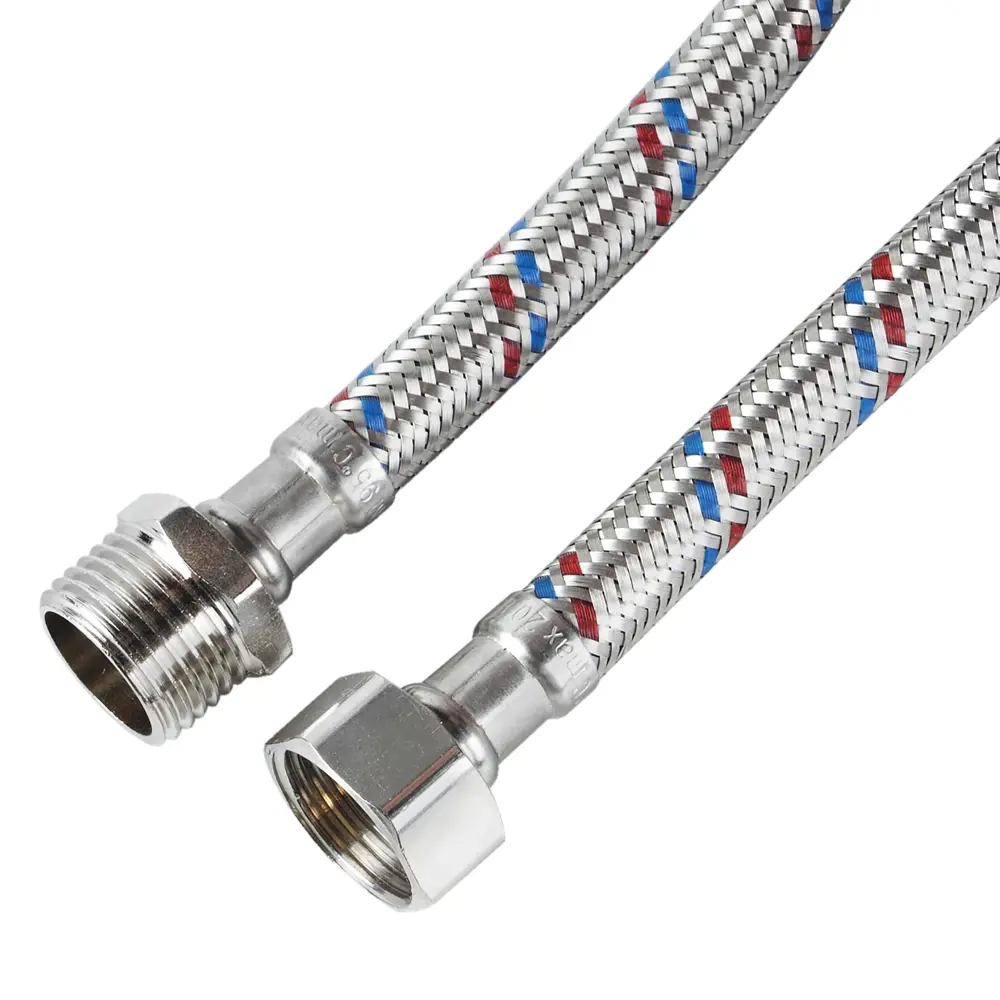 Гибкая подводка для воды Кит-Пром 1/2"x1/2" гайка - штуцер 80 см 11005501 STLM-2183865  - Вид №1