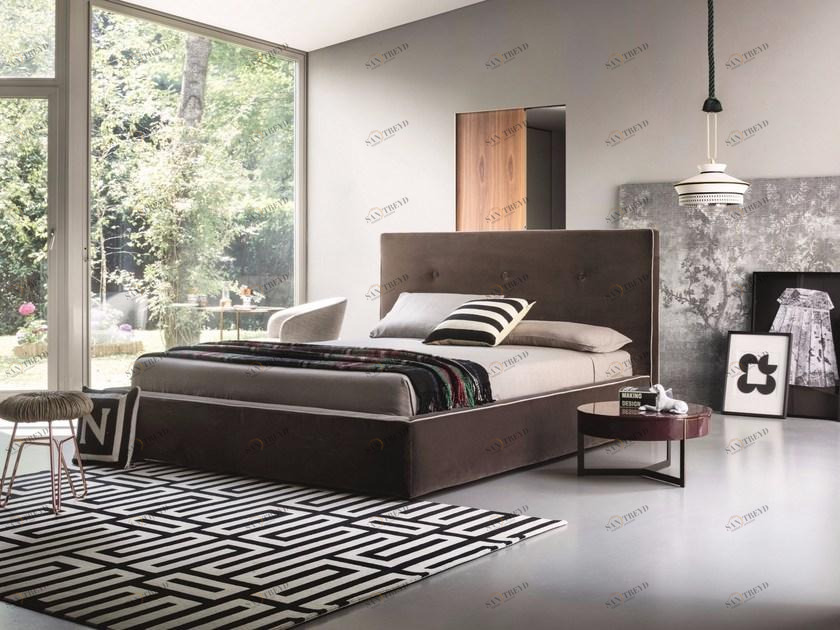 Lema Двуспальная кровать из ткани sun-id-1396214