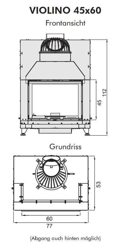 Стальной дровяной камин RÜEGG Скрипка ARCH-00123157 - Вид №3
