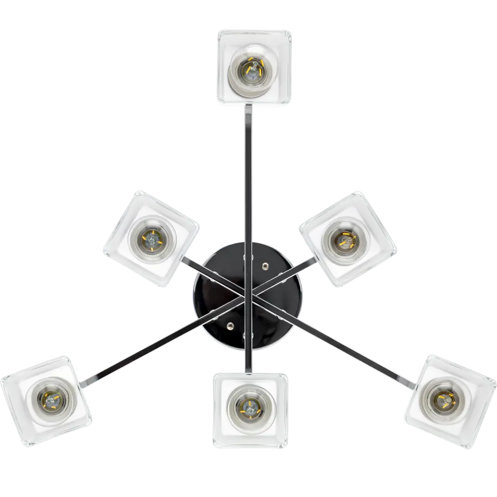 Люстра потолочная Ritter Bari 52519 6 6 ламп Е27 цвет хром STLM-2207657 - Вид №2