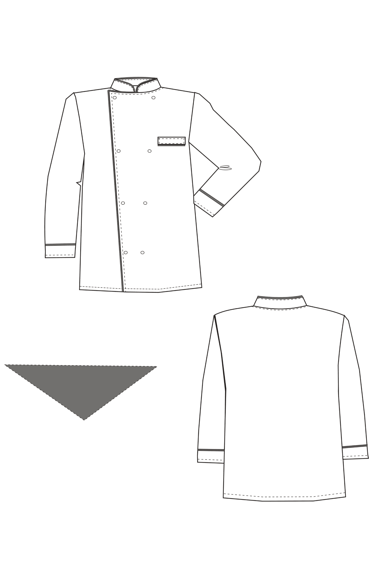 66013 Куртка поварская "Люкс" черная  Повар  размер 56-58/182-188 Спецодежда  - Вид №1