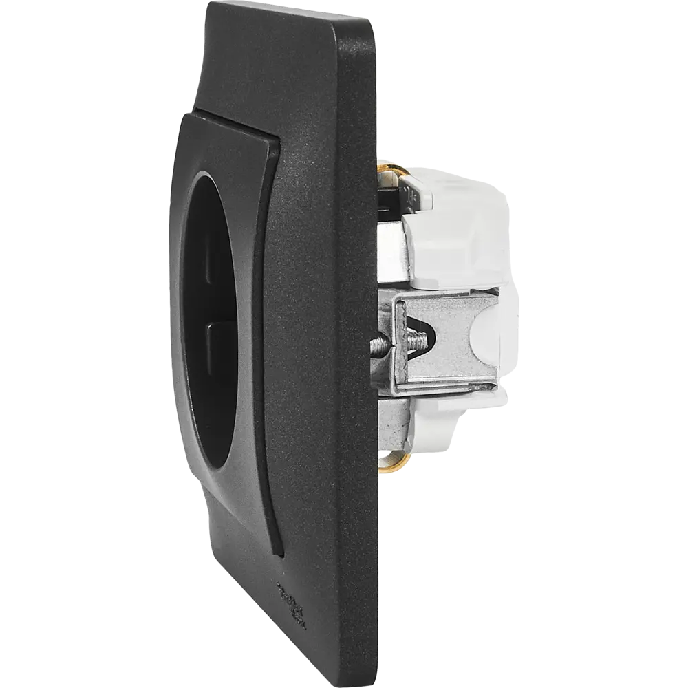 Schneider Electric Glossa — розетка скрытого монтажа с заземлением в антраците 86710181 STLM-0070798 - Вид №2