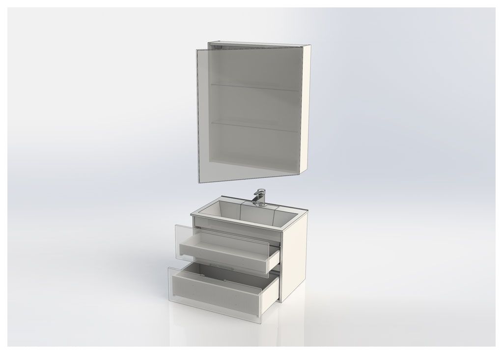 Мебель для ванной Aquanet Алвита 70 серый антрацит 00184580 - Вид №6