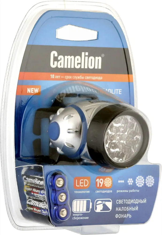 93730496 Фонарь налобный Camelion LED5323-19Mx1 Вт STLM-0926902