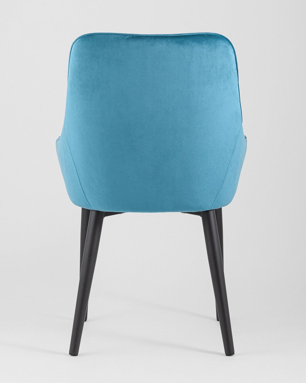 Стул с подлокотниками мягкий темно-бирюзовый с черными металлическими ножками "Диана" STOOL GROUP ДИЗАЙНЕРСКИЕ 00-3881953 Голубой  - Вид №4