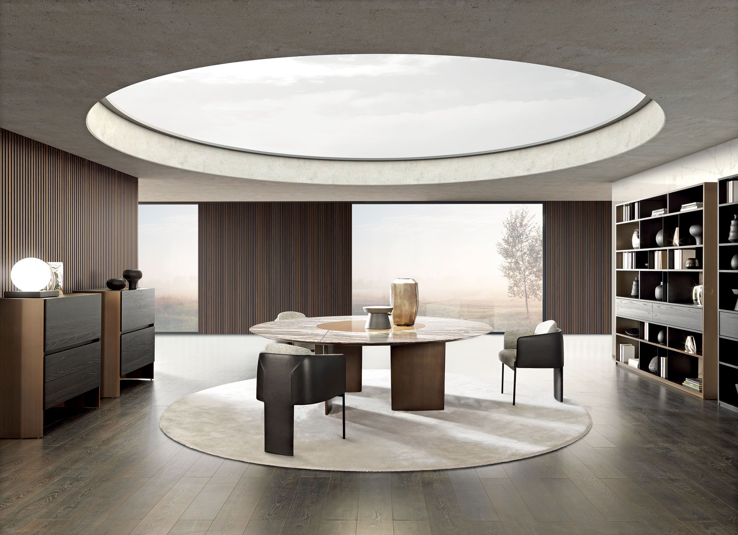 Круглый мраморный стол с Lazy Susan MisuraEmme ALA NEW ARCH-00120208 - Вид №4