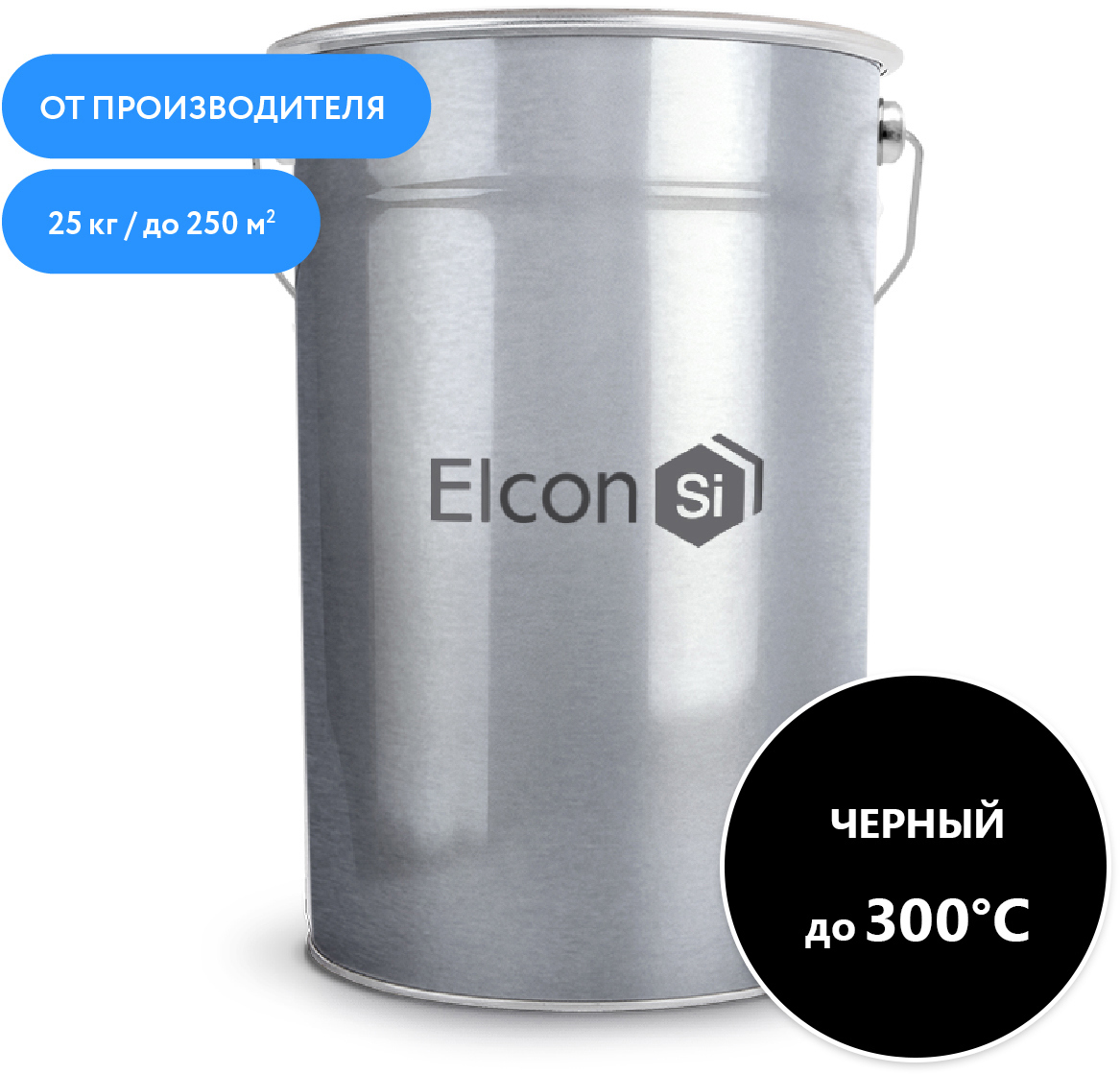 91051534 Грунт-эмаль ОС-12-03 до 300 градусов цвет черный 25 л STLM-0458220 ELCON