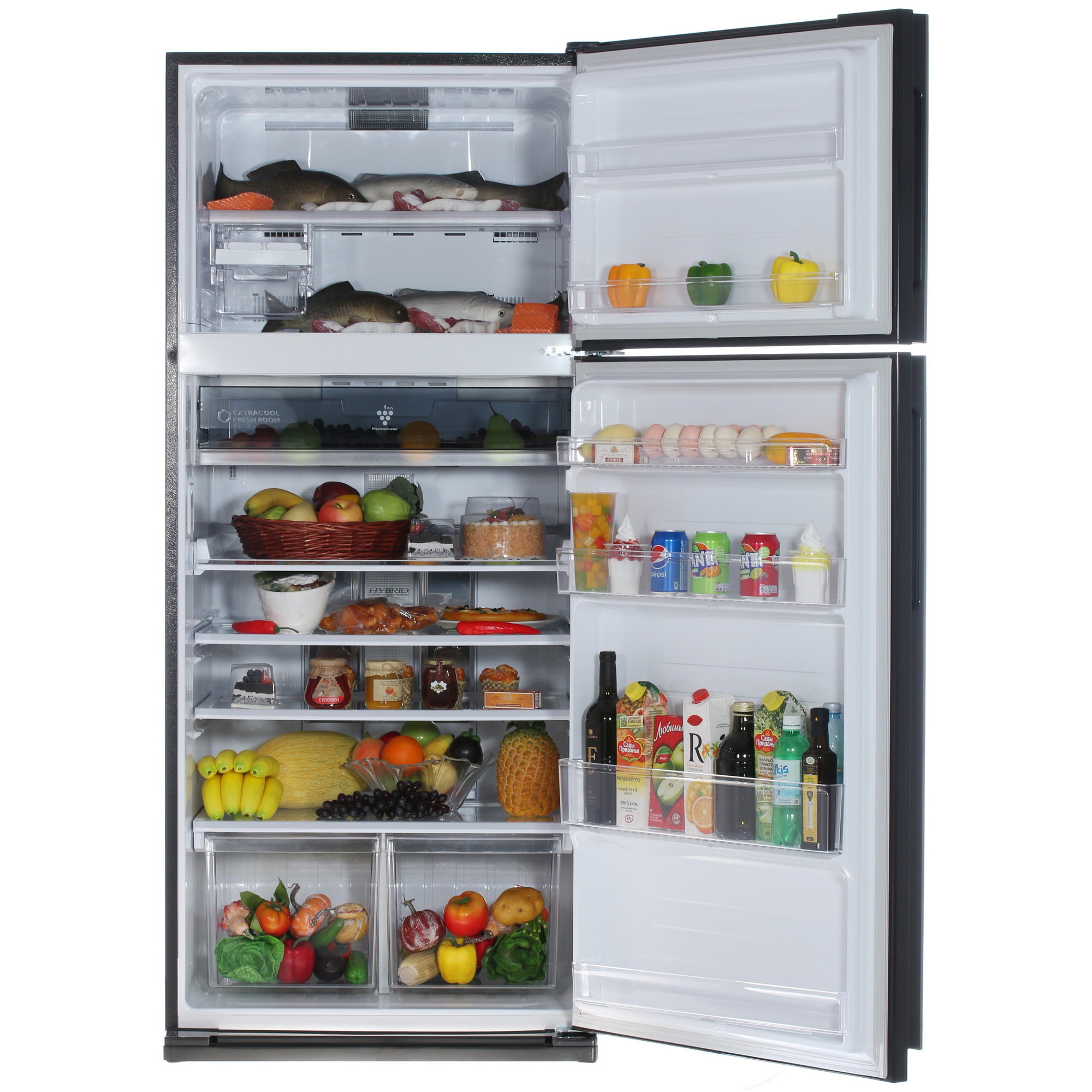 7919010 Холодильник с морозильником   Sharp SJXE59PMSL серебристый STDN-0033661 - Вид №9