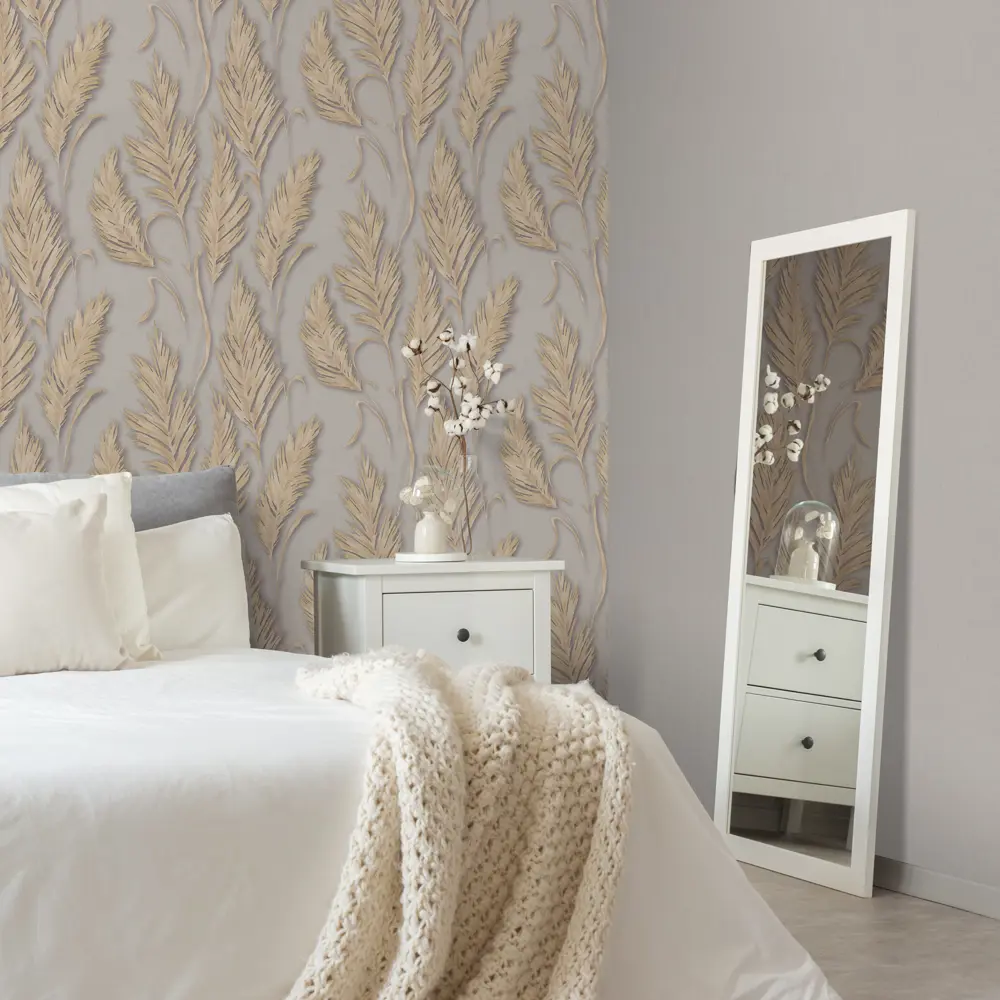 Обои флизелиновые Odelia серые 1.06 м DI5041-23 DIAMOND STLM-2065212 - Вид №3