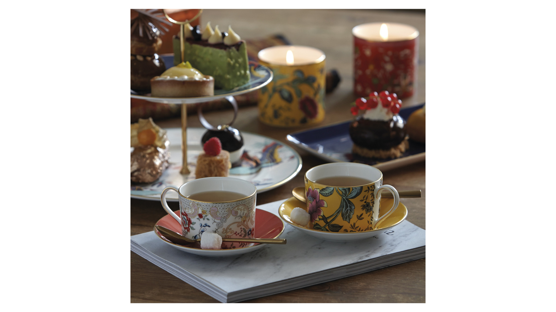 10671654 Wedgwood Чашка чайная с блюдцем Wedgwood Вандерласт Тонкин 150мл Фарфор костяной  - Вид №1