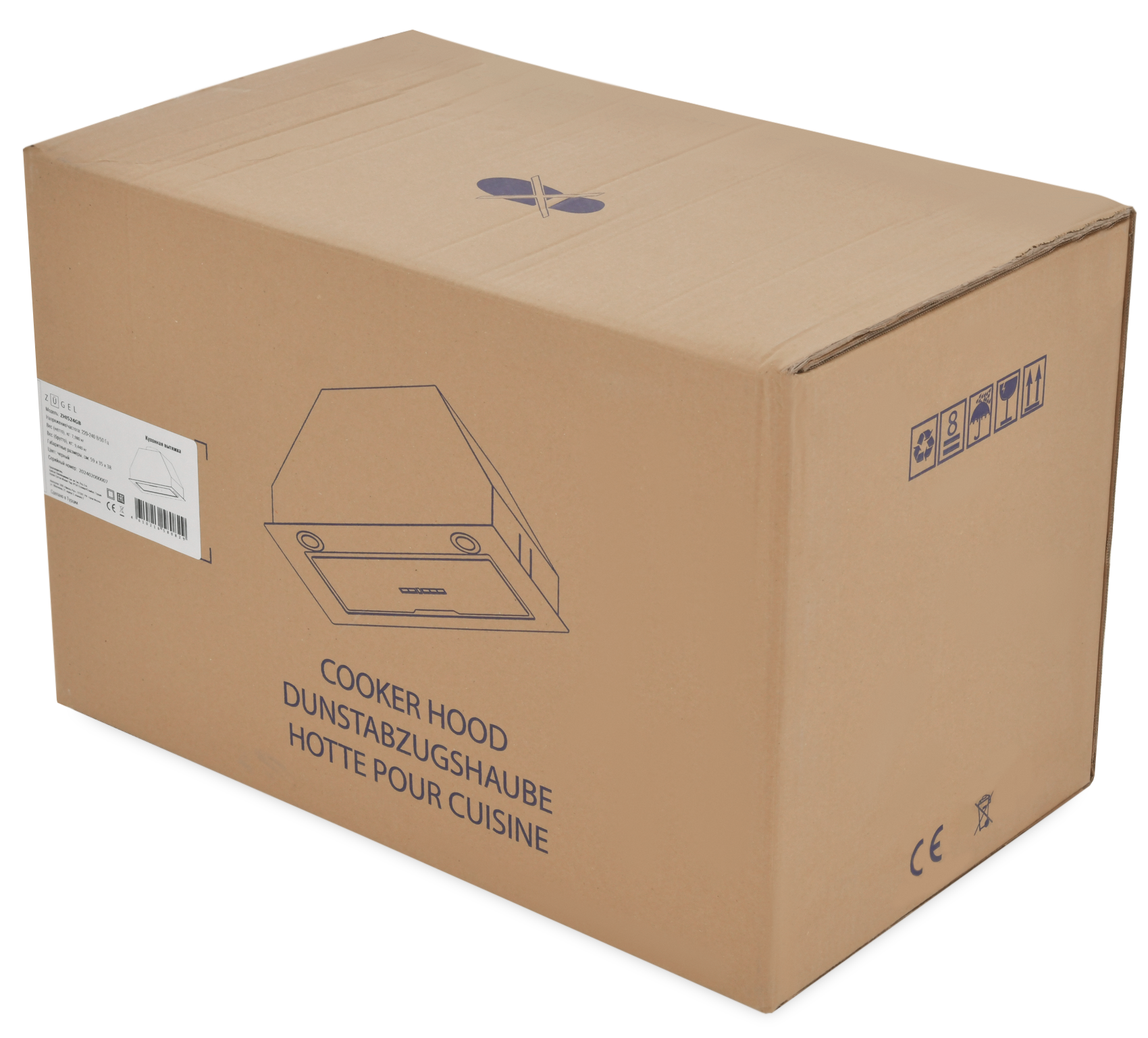 9175464 Вытяжка полновстраиваемая ZUGEL ZHI524GB черный/черный STDN-0100838 - Вид №19