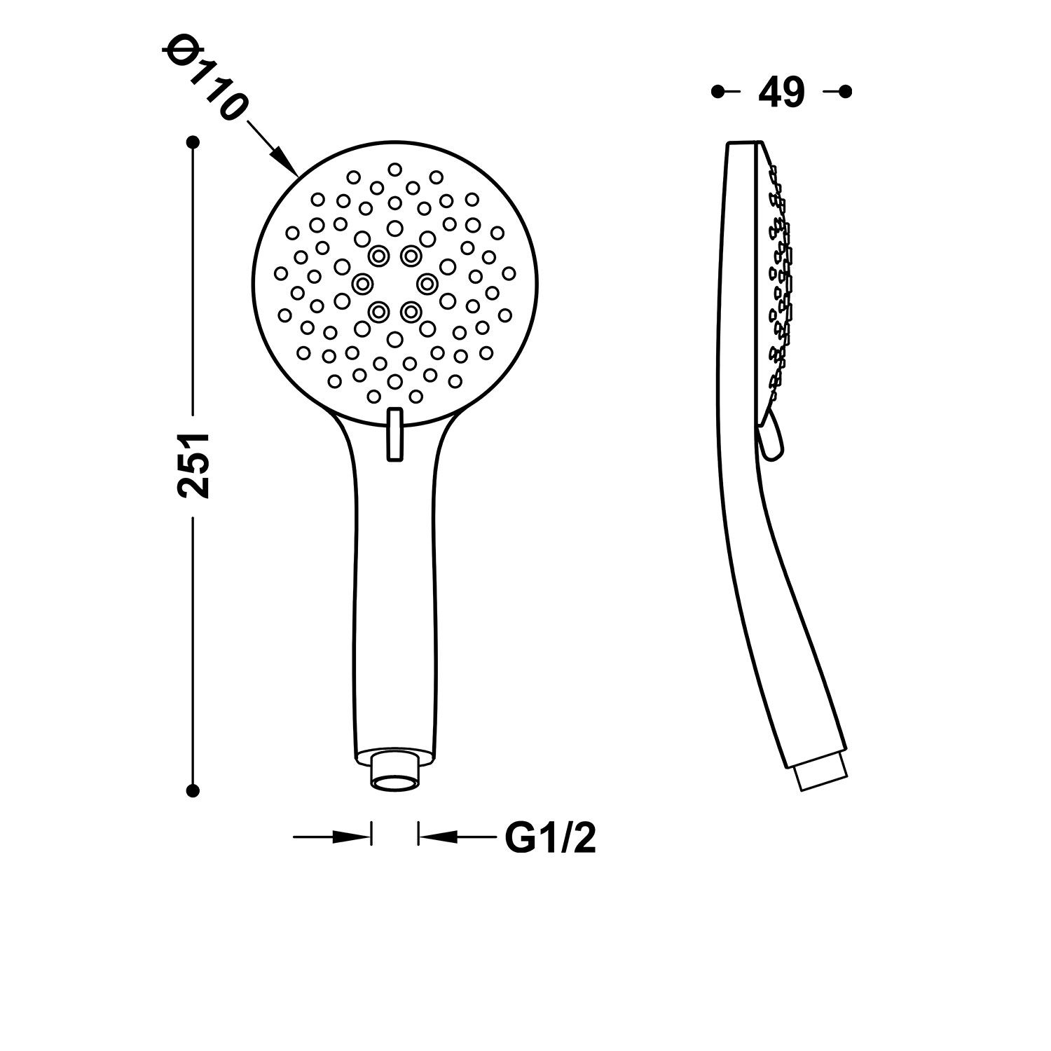 Ручной душ R110+-29974901 TRES Showers - Вид №1