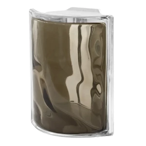 Стеклоблок Vitrablock Волна окрашенный внутри угловой цвет опал