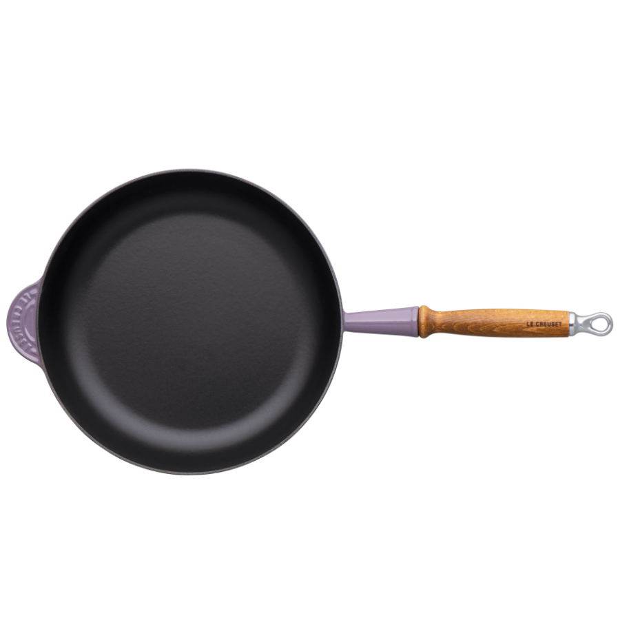 Сковорода чугунная с деревянной ручкой Le Creuset, Ø24 см, фиолетовая 20058247220460 - Вид №4