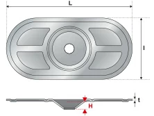 Дюбель UBL 02 82 410 UBL Tecfi 82 х 40 х 1 х 3,2  10,5