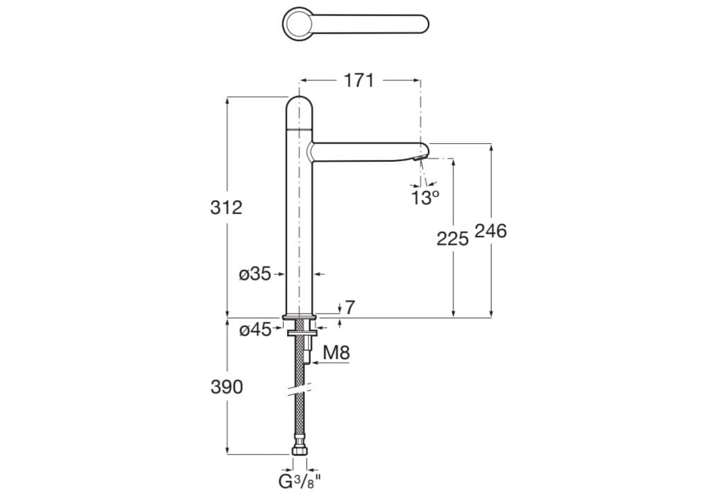 Смеситель для раковины без слива Roca Nu ARCH-00074950 - Вид №16
