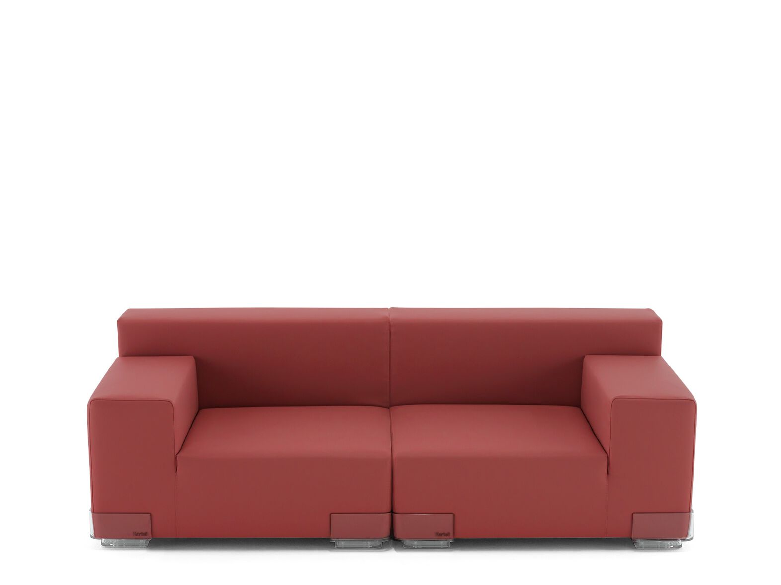 2-местный модульный съемный диван из искусственной кожи Kartell Plastics ARCH-00019820 - Вид №3