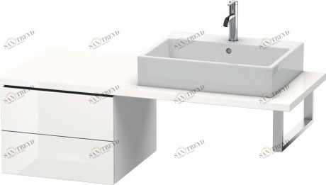 LC583702222 Шкафчик для консоли L-Cube #LC5837 520 x 547 мм Белый глянцевый декор Duravit