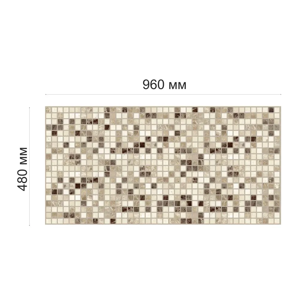 GRACE Панель ПВХ «Мрамор бежевый» для влажных помещений 960×480 мм 82124131 STLM-0019631 - Вид №3