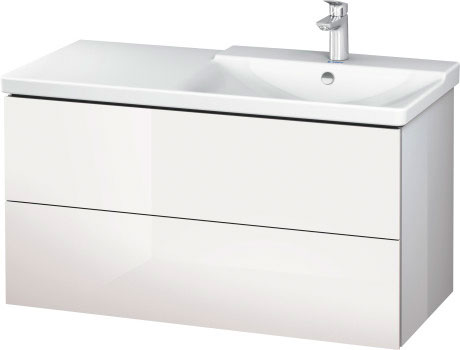 LC625208080 Тумбочка подвесная L-Cube #LC6252 1020 x 481 мм Graphit Super Matt Duravit - Вид №2