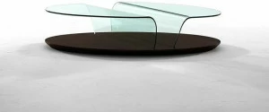 Tonin Casa Низкий овальный журнальный столик из стекла