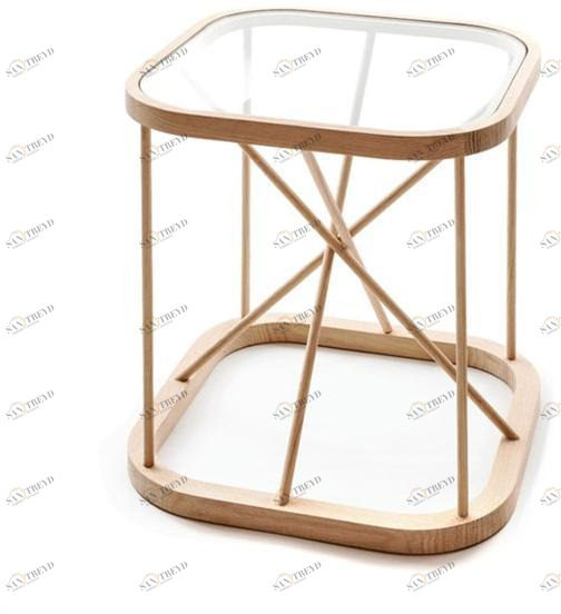 Woodnotes Сервисный столик из дерева и стекла sun-id-1383128