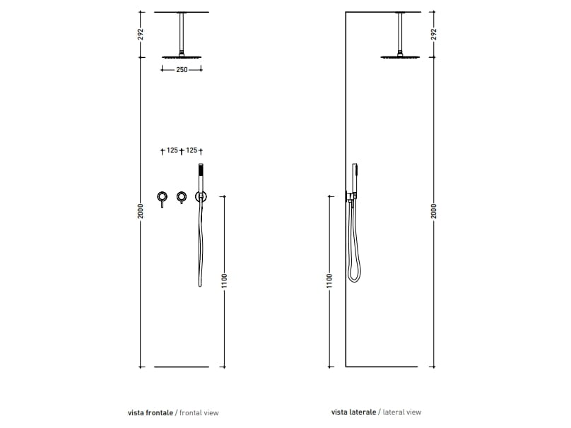 Душевая головка из нержавеющей стали Ceramica Flaminia стиль ARCH-00058659 - Вид №2