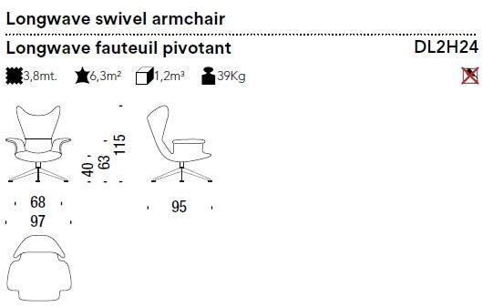 Moroso Кресло поворотное на 4-х спицах с подлокотниками Longwave sun-id-1496091 - Вид №1
