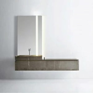 Комбинация ванной комнаты P105 в отделке HEIGHT 90 Marmo Medea MILLDUE PURO