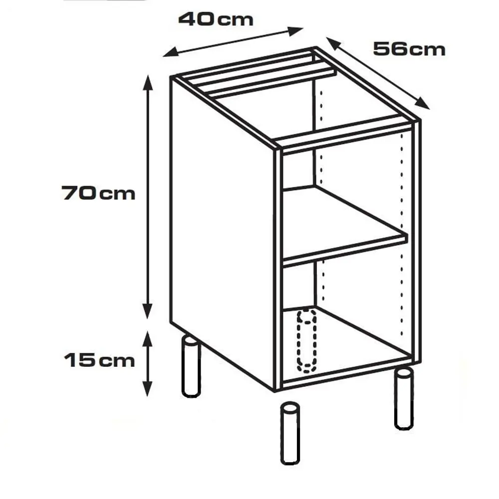 Каркас напольный, 40х56х70 см, белый, ЛДСП 15120187 STLM-2029542 DELINIA 