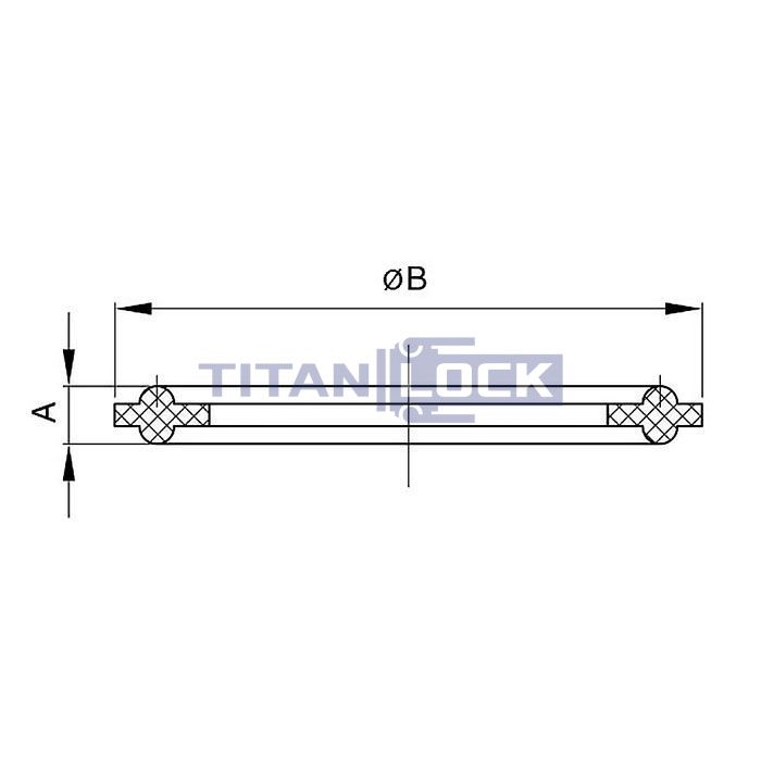 Уплотнение CLAMP DN125 EPDM (черный), DIN TL125EP-C TITAN LOCK  - Вид №1