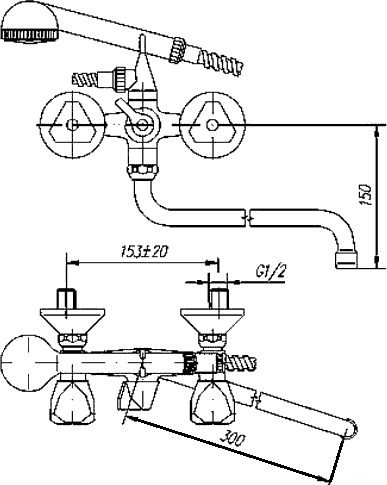 145-0057-32 Смеситель Mofem Metallica Santreyd - Вид №1