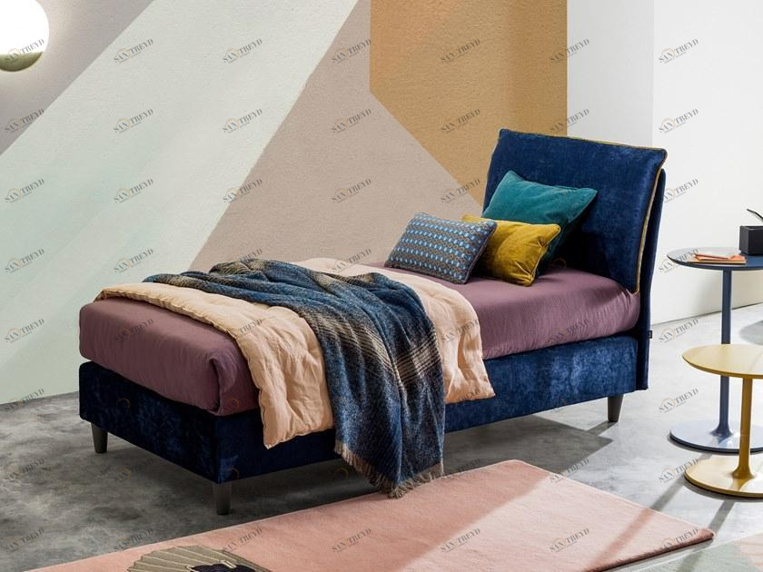 Twils Односпальная кровать с мягким изголовьем Blanca sun-id-1411549