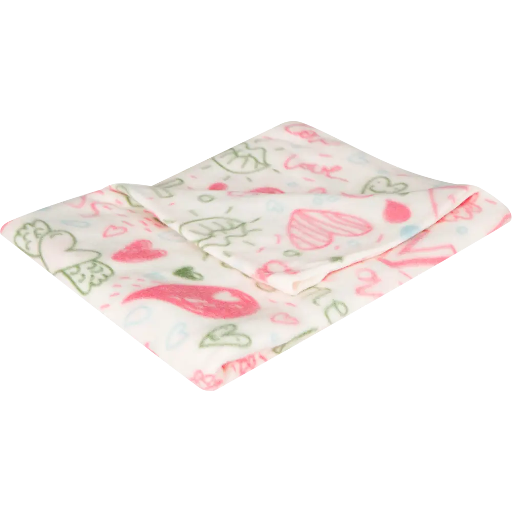 Плед «Kiss», 130х170 см, флис, цвет розовый BELEZZA STLM-2020710 - Вид №2