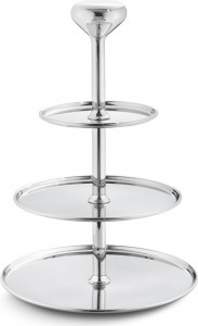 10661461 Georg Jensen Блюдо трехъярусное Georg Jensen "Альфредо" 30см Сталь нержавеющая