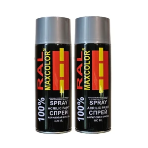 91999034 Краска аэрозольная Maxcolors Ral 7040 2шт глянцевый цвет серый 0.8 л 2 шт STLM-1469815