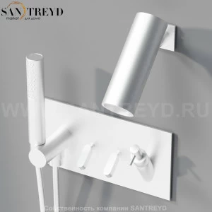 Душевая система с душевой лейкой и диспенсером для мыла ARUB0943NSP SQUARE хромированная матовая