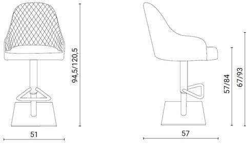 Ozzio Italia Стул кожаный с газлифтом  S508  - Вид №1