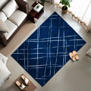 91608169 Ковер Ambiance 81253 Navy-White прямой 80x150 см полиэстер STLM-1024702