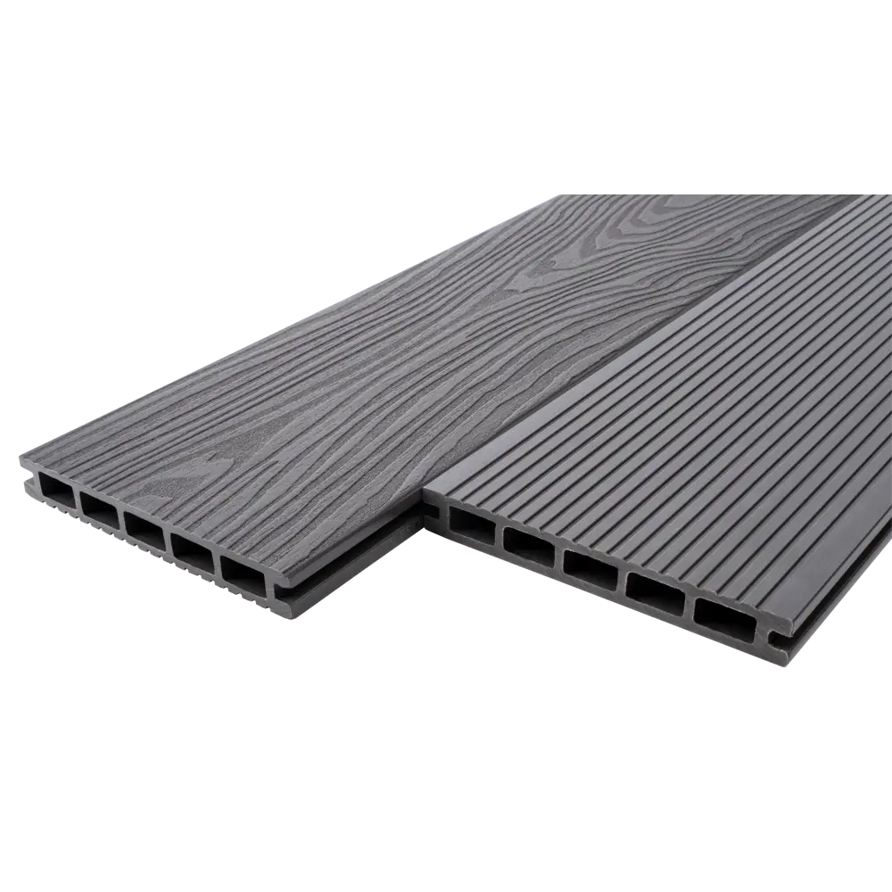 Террасная доска ДПК T-Decks цвет Серый 2000x150x20 мм двусторонний 0.3 м² STLM-2059135