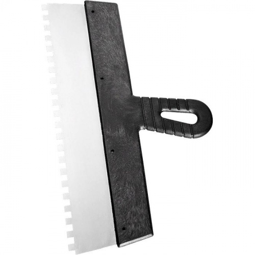 Шпатель зубчатый 350мм зуб 10х10мм с пластмассовой ручкой СИБРТЕХ 12285 - Вид №2